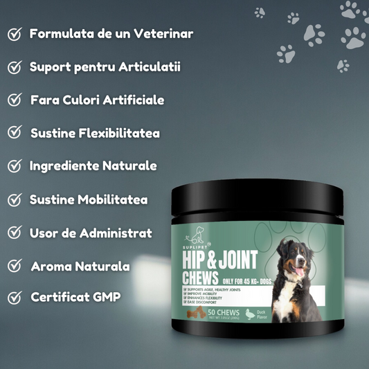 Hip & Joint Chews 45kg+ Dogs